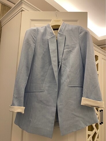 Açık mavi blazer ceket