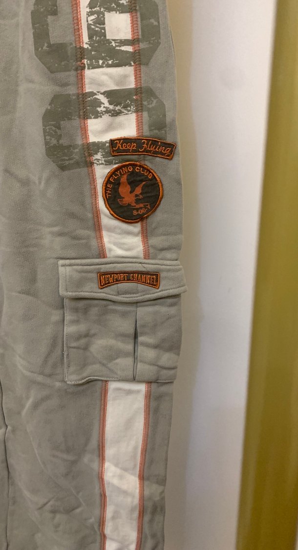 Gri Kadın Kemerli Rahat Kesim Eşofman Altı - Görsel 2