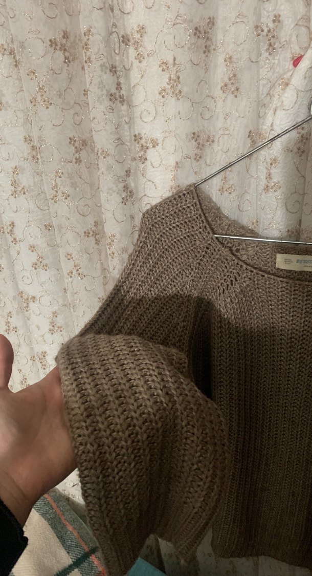 Bej Örgü Kadın Kazak - Görsel 2