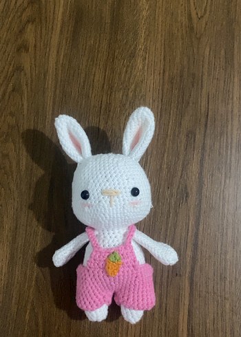 Diğer Pembe Örgü Tavşan Peluş Oyuncak