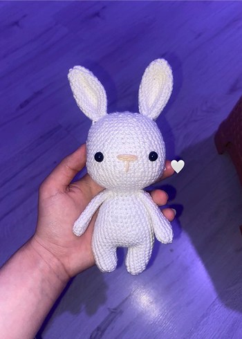 Beden Pembe Örgü Tavşan Peluş Oyuncak