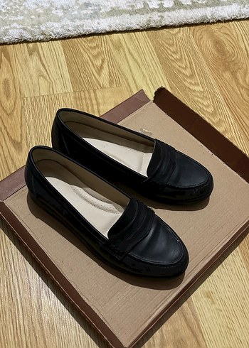 40 Beden Klasik Siyah Kadın Loafer Ayakkabı