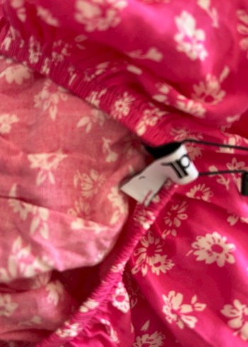 Pembe Mini Bohem Bağlamalı Bluz - Görsel 4