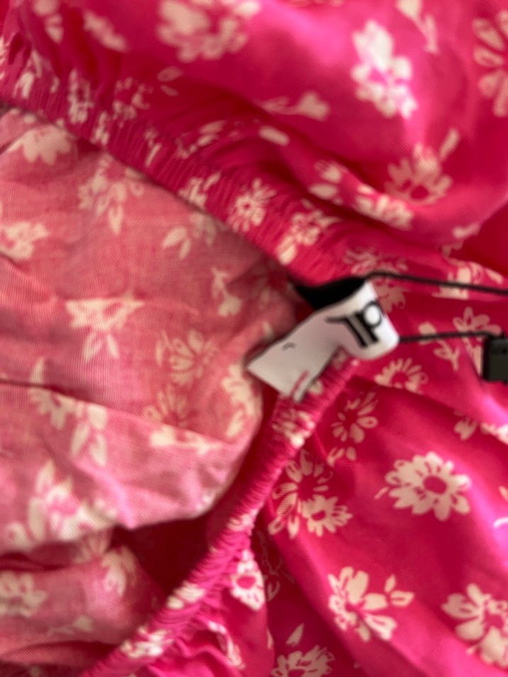 Pembe Mini Bohem Bağlamalı Bluz - Görsel 4