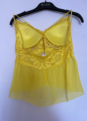 Sarı Dantel Detaylı Bohem Büstiyer - Görsel 4