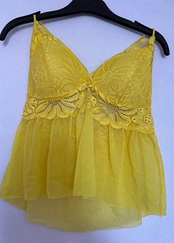 Sarı Dantel Detaylı Bohem Büstiyer - Görsel 3