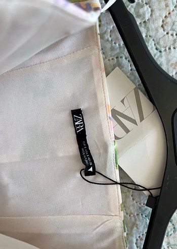 Beyaz Çiçekli Straplez Kız Bluz - Görsel 7