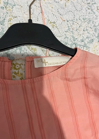 Bej Pilili Uzun Kollu Keten Bluz - Görsel 5