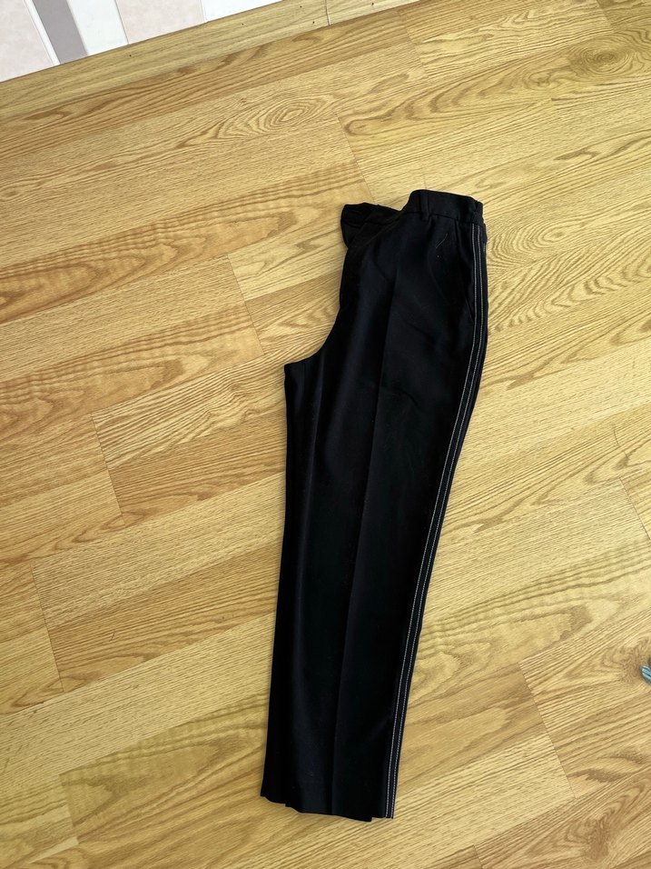 Kadın Siyah Dar Paça Kumaş Pantolon - Görsel 2