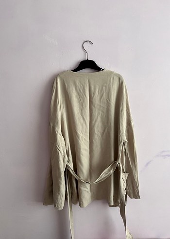 Bej Kemerli Kadın Ceket - Görsel 5