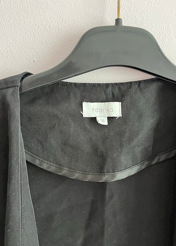 Siyah Kuşaklı Midi Kadın ceket - Görsel 4