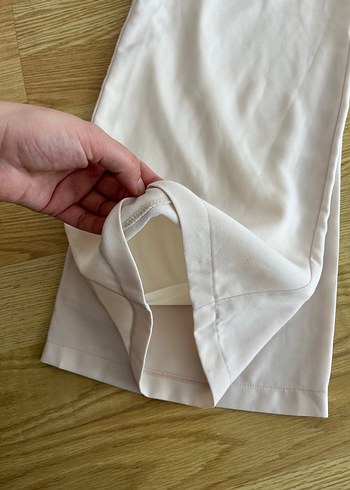 Krem Keten Kadın pantolon - Görsel 2