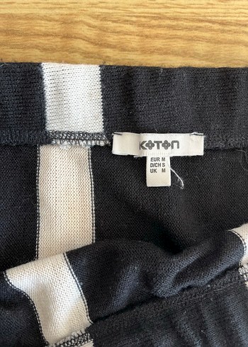 Çizgili Siyah Hamile Uzun Etek - Görsel 4