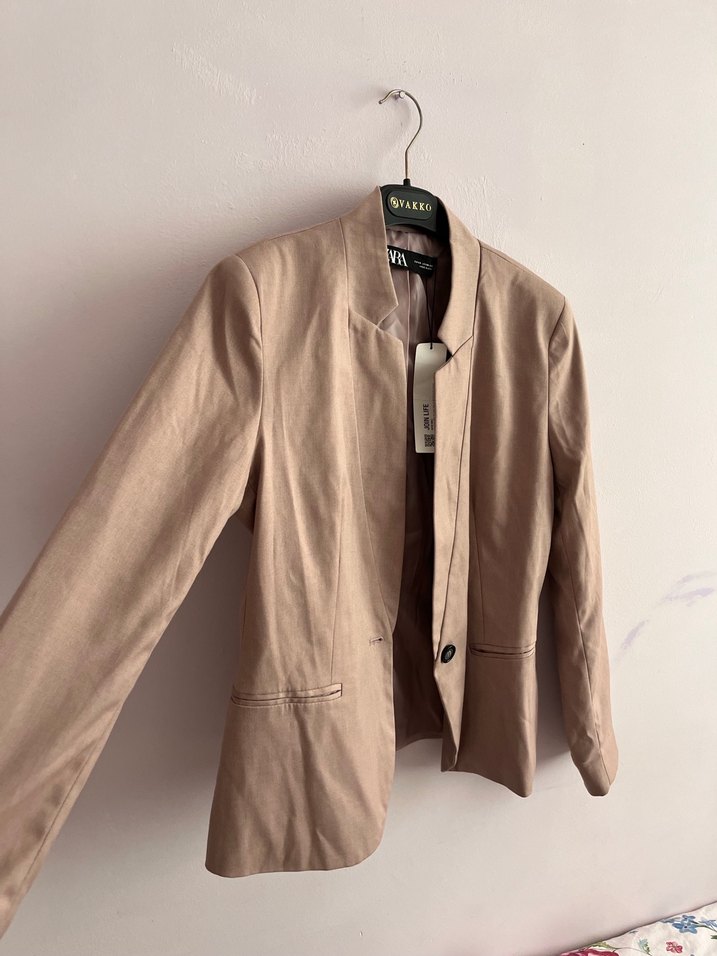 Bej Kadın  Blazer Ceket - Görsel 4