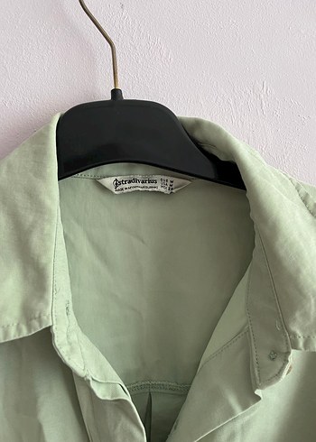 Düğmeli Yeşil Midi Gömlek - Görsel 5