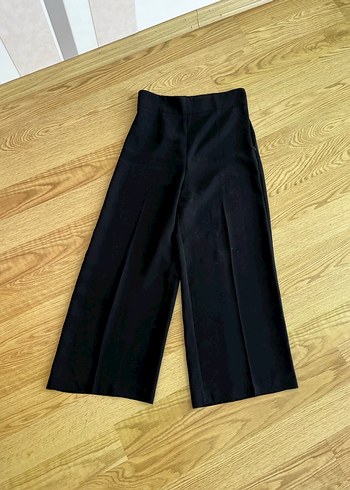 Siyah Kadın Midi Kumaş Pantolon - Görsel 2