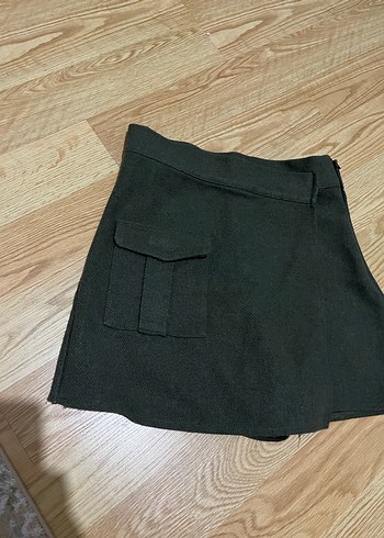 Haki şort etek - Görsel 4