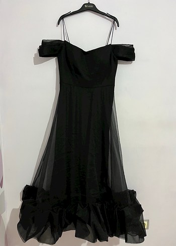 Siyah Straplez Uzun Gotik Elbise