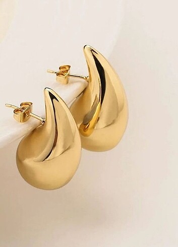 Gold damla model çelik küpe 