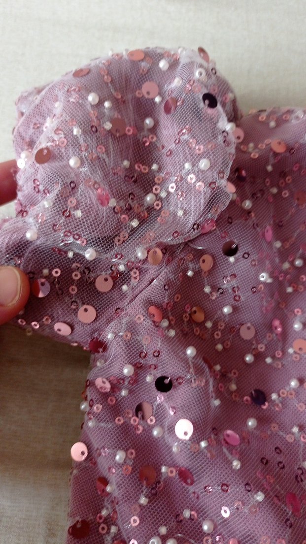 Kız Çocuk Pembe Fırfırlı Elbise abiye - Görsel 4