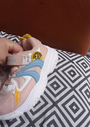 Kız Çocuk Pembe Pastel Spor Ayakkabı Velcro - Görsel 2