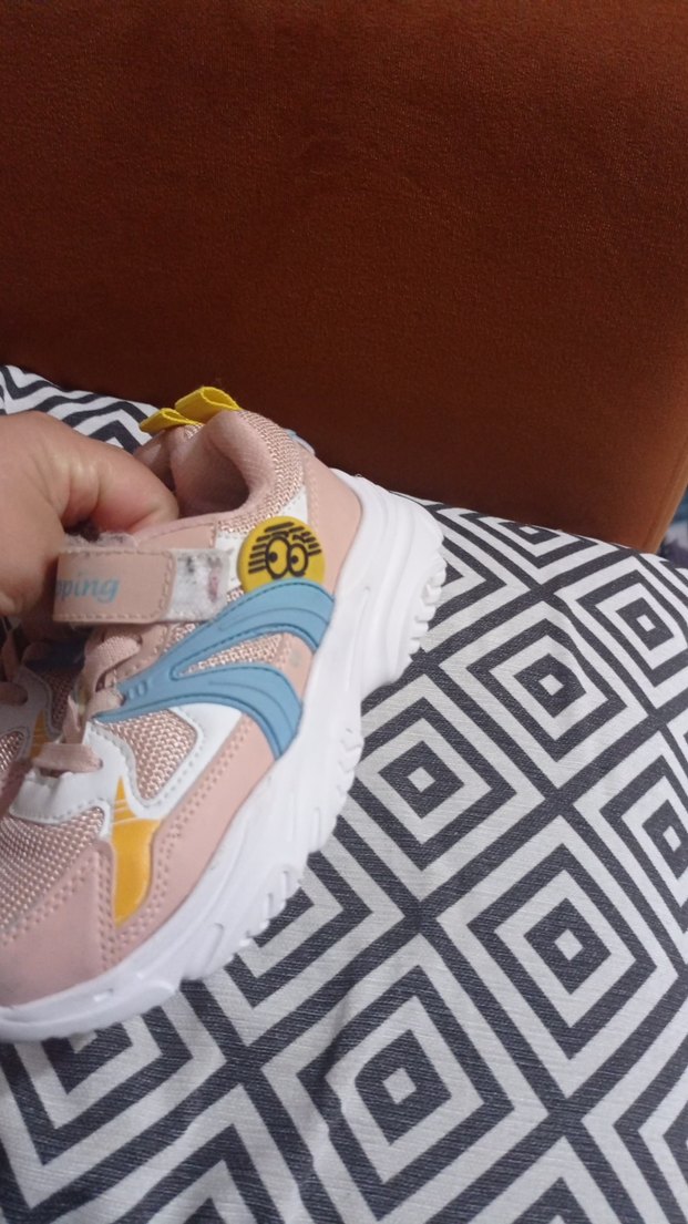 Kız Çocuk Pembe Pastel Spor Ayakkabı Velcro - Görsel 2