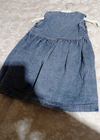 Kız Çocuk Kot Elbise Düğmeli - Görsel 3