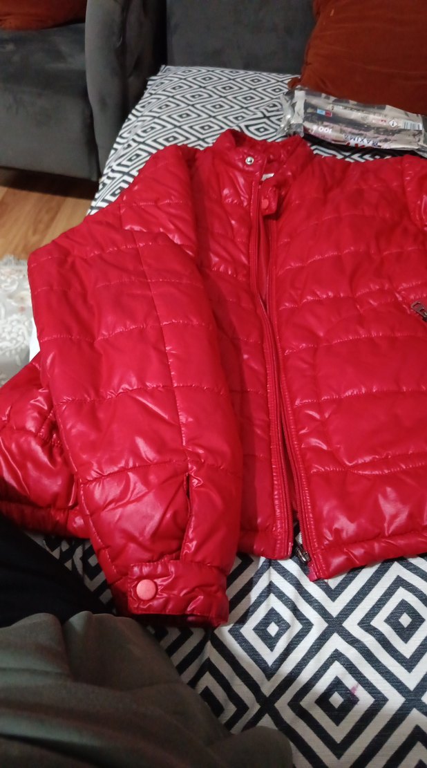 Kırmızı Parlak erkek mont yenii - Görsel 2