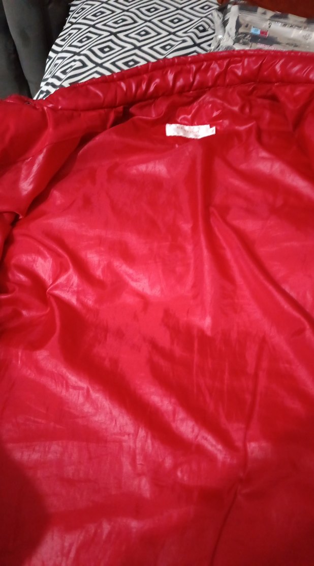 Kırmızı Parlak erkek mont yenii - Görsel 4