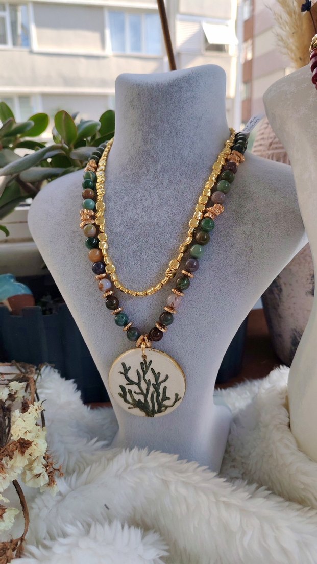 Bohem Mini Boncuklu Kadın Kolye - Görsel 2