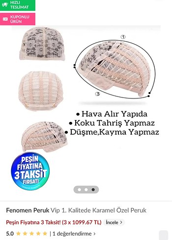 Diğer Fenomen Karamel Renk Özel Peruk