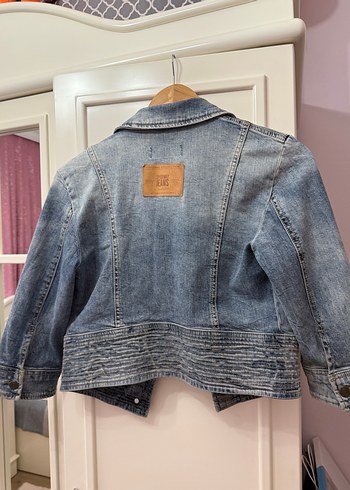 Diğer Düğmeli Gri Tie-Dye Denim Ceket
