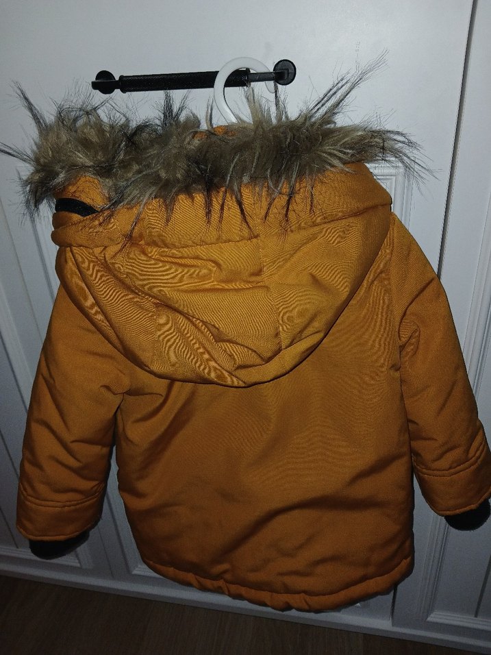 Hardal Kürklü Erkek Çocuk Montu 86 cm - Görsel 4