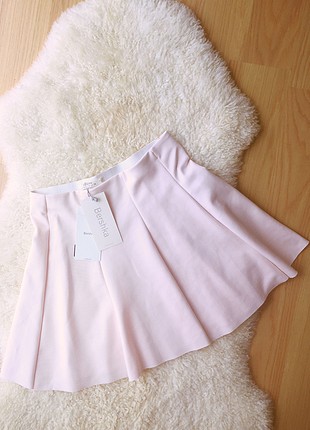 Bershka Bershka Pembe Pileli Etek