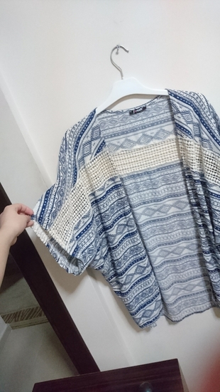 Mavi desenli kimono