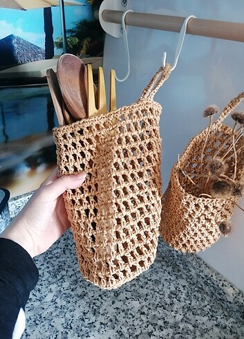Ikea Kağıt ip askılı sepet organizer