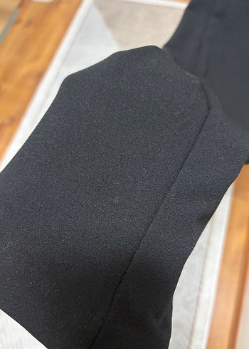 Siyah Halter Yaka Kadın Midi Tulum - Görsel 4