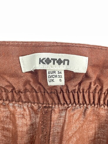 34 Beden kahverengi Renk Koton Kumaş Pantolon %70 İndirimli.