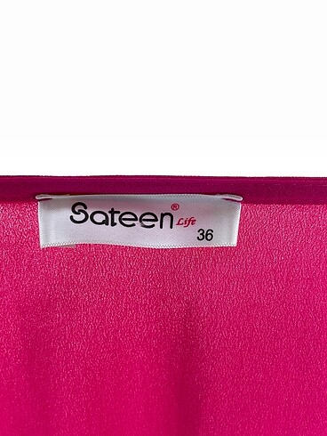 38 Beden pembe Renk Saten Bluz %70 İndirimli.