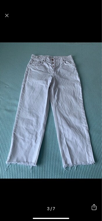 40 Beden Pullandbear beyaz jean pantolon