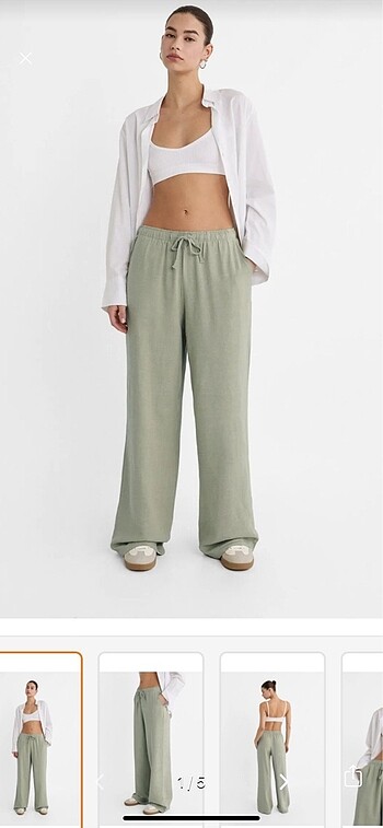 Stradivarius Keten Pantolon