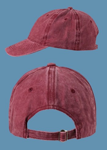 Diğer Bordo Nakışlı Minimalist Kadın Şapka