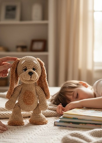 Bej Peluş Oyuncak Köpek - Görsel 2