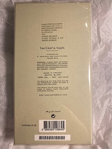 Van Cleef & Arpels Van Cleef and Arpels Santal Blanc