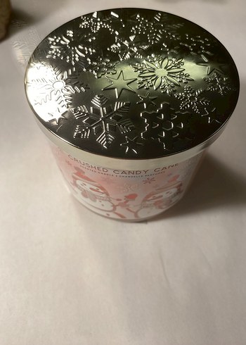 Pastel Beyaz Kar Temalı Mum - Görsel 2