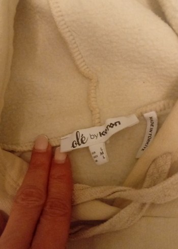 Koton Kapüşonlu Bej Kadın Sweatshirt - Görsel 7