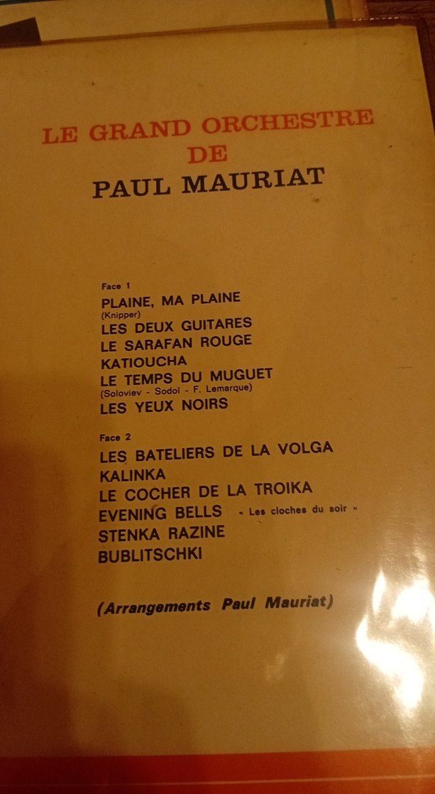 Le Grand Orchestre de Paul Mauriat - Plak Albüm - Görsel 3