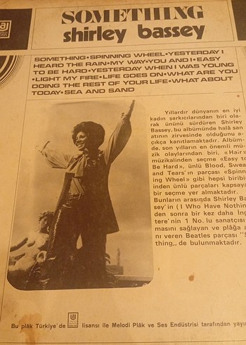 Shirley Bassey - Something Albümü - Görsel 2