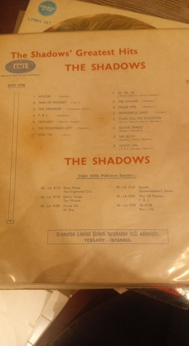The Shadows Greatest Hits Vinil Albüm - Görsel 2