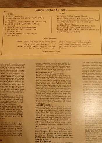 Kürdilihicazkâr Faslı - Kemal Gürrez Yönetmenliğinde LP - Görsel 3